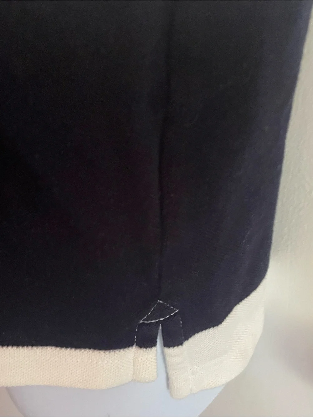 J. Crew Navy and White Wide-Stripe Polo Shirt